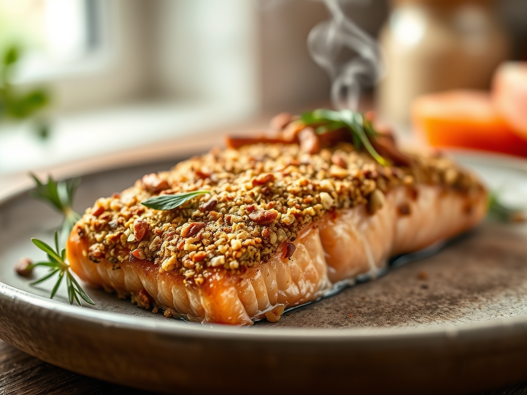 nut crusted salmon recipes